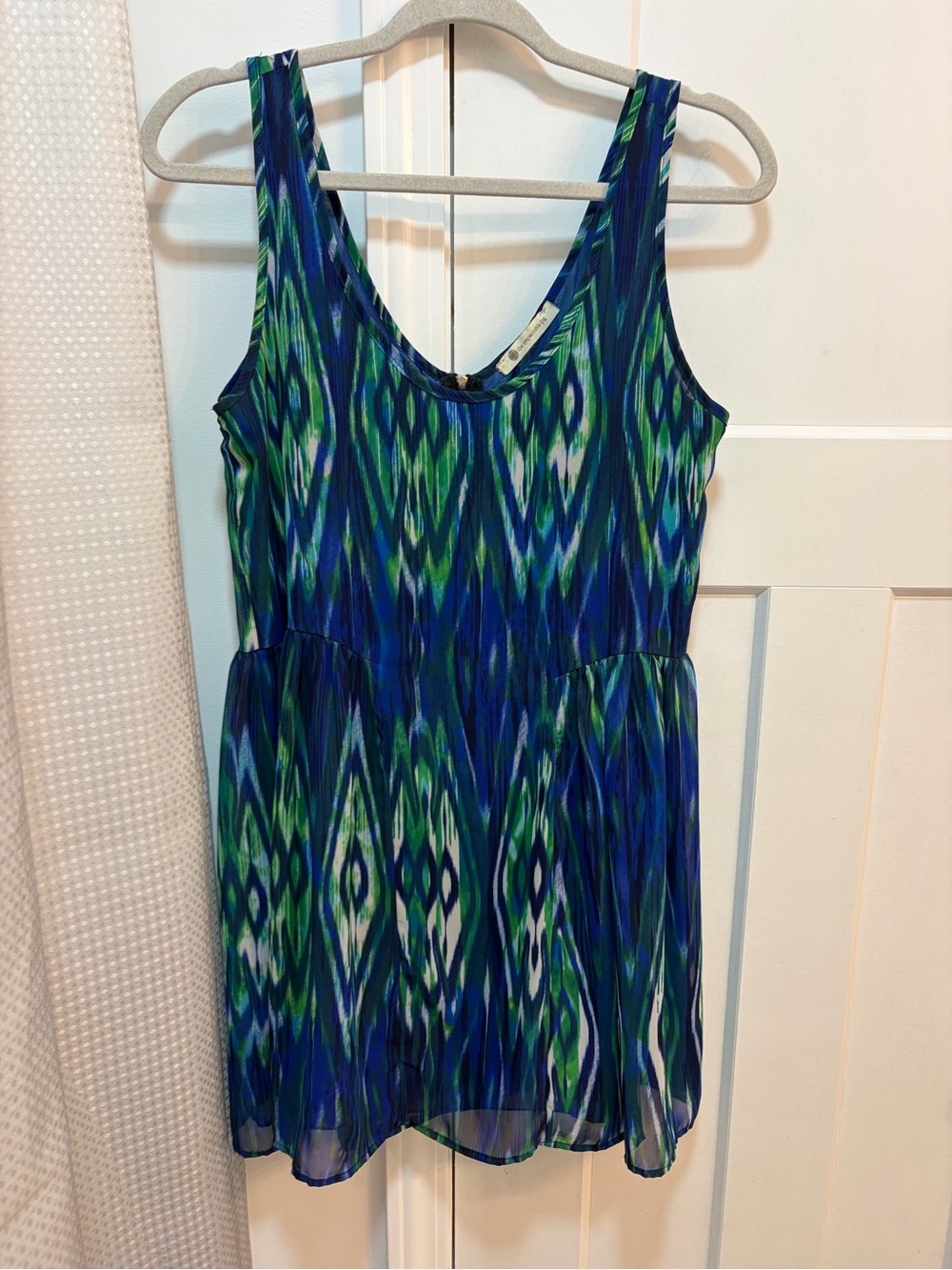 The Impeccable Pig Blue/Teal Sleeveless Midi Sheath Dress - Size M